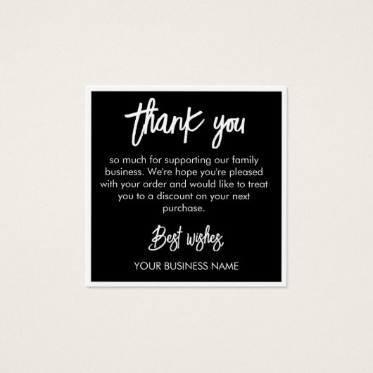 白黒写真とプロモーションコードありがとう (正面)