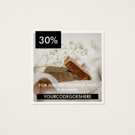 白黒写真とプロモーションコードありがとう (裏面)