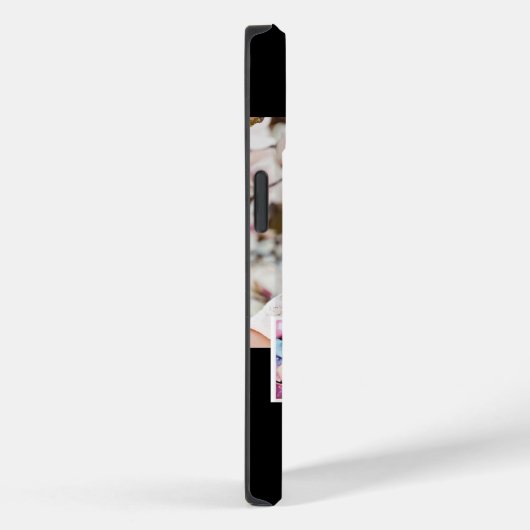 白黒写真のコラージュ名 Case-Mate iPhoneケース (裏面 / 右)