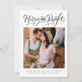 白黒写真のメリークリスマス シーズンカード (正面)