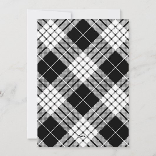 白黒写真のメリークリスマス シーズンカード (裏面)