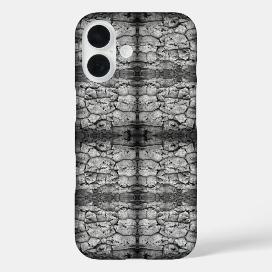 白黒写真の樹皮のクローズアップパターン Case-Mate iPhoneケース (裏面)