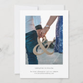 白黒写真の結婚式の日付の保存 セーブザデート (裏面)