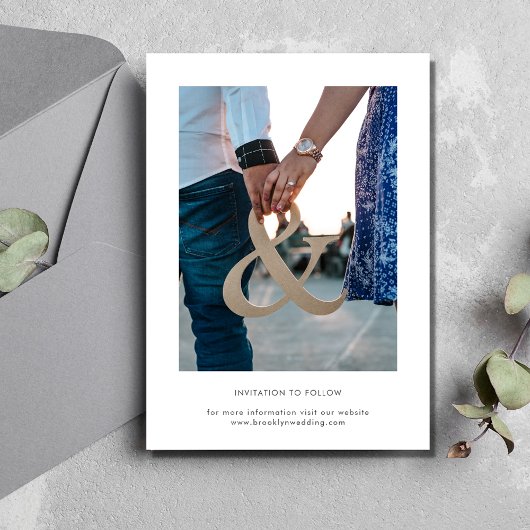 白黒写真の結婚式の日付の保存 セーブザデート