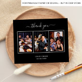 白黒写真の誕生日サンキューカード