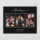 白黒写真の誕生日サンキューカード (正面)