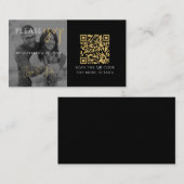 白黒写真のQRコード付き出欠確認カード エンクロージャーカード (正面/裏面)