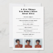 白黒写真はっきりした4枚モダン卒業 招待状 (裏面)