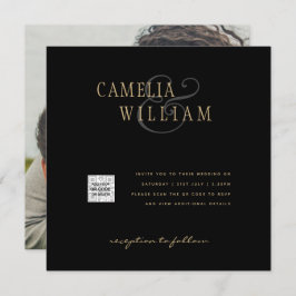 白黒写真ウェディングQRコード救日