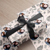 白黒写真エレガントのクリスマス ラッピングペーパー