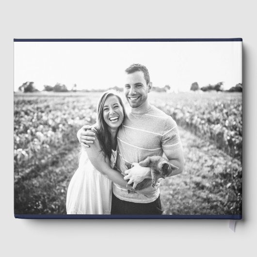 白黒写真エレガントのゲ結婚ストブック ゲストブック (裏面)