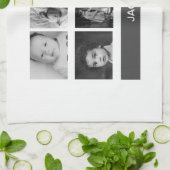 白黒写真カスタム- パーソナライズされた キッチンタオル (折り畳み)