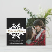 白黒写真クリスマス妊娠の発表 案内状 (スタンド正面)