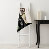 白黒写真コラージュドッグ最高のパパ シェルパブランケット (インサイチュ)