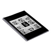 白黒写真コラージュモカスタムノグラム ノートブック (右側)