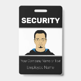 白黒写真セキュリカスタムティガードID バッジ