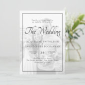 白黒写真テンプレート結婚式招待状 招待状 (スタンド正面)