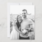 白黒写真テンプレート結婚式招待状 招待状 (裏面)