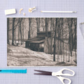 白黒写真メープルキャビン 薄葉紙 (クラフト)