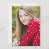 白黒写真モダン卒業パーティー 招待状 (裏面)