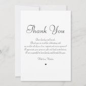 白黒写真モダン院卒業 サンキューカード (裏面)