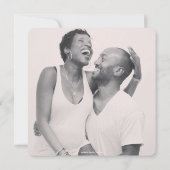 白黒写真ライブ結婚ストリーミングのqrコード 招待状 (裏面)