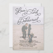 白黒写真ラブリハーサル最後の夕食 招待状 (正面)