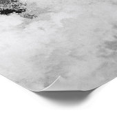 白黒写真ヴィンテージカメラin雪 ポスター (角)