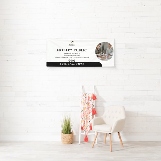 白黒写真事業イベント公証人マーケティング 横断幕 (インサイチュ)