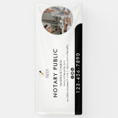 白黒写真事業イベント公証人マーケティング 横断幕 (縦)