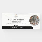 白黒写真事業イベント公証人マーケティング 横断幕 (横)