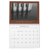 白黒写真動物風景鳥 カレンダー (2月 2027)