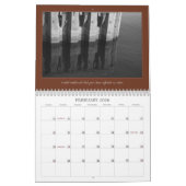 白黒写真動物風景鳥 カレンダー (2月 2026)