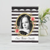 白黒写真卒業オープンハウス 招待状 (スタンド正面)