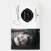 白黒写真卒業 横断幕 (縦)