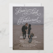 白黒写真最後のリハーサルのディナー 招待状 (正面)