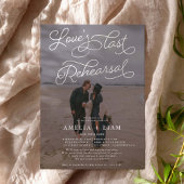 白黒写真最後のリハーサルのディナー 招待状