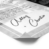 白黒写真結婚のカップルのシグネチャードリンク ポスター (角)