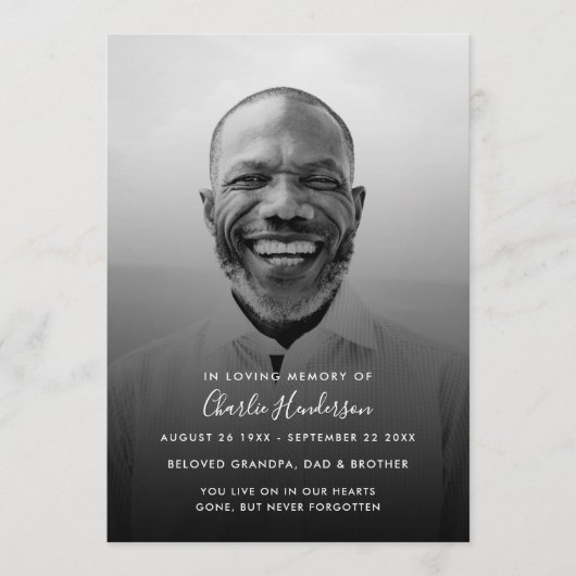 白黒写真追悼会 プログラム (正面)