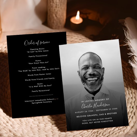 白黒写真追悼会 プログラム