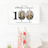 白黒写真100th Birthday Party Welcome 横断幕 (インサイチュ)