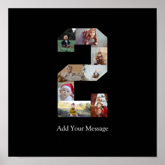 白黒写真2枚の コラージュ ポスター (正面)