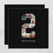 白黒写真2枚の コラージュ 案内状 (正面/裏面)