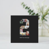 白黒写真2枚の コラージュ 案内状 (スタンド正面)