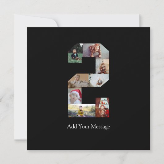 白黒写真2枚の コラージュ 案内状 (正面)