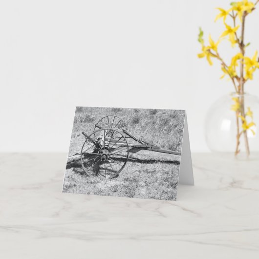 白黒写真 カード (黄色い花)