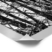 白黒写真：雪の多い冬の灰色 ポスター (コーナー)