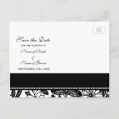 白黒写真Save the Date 結婚's Postcard 案内ポストカード (裏面)