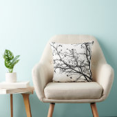 白黒冬の木 クッション (椅子)