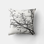 白黒冬の木 クッション (裏面)